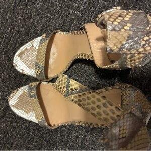 Gianvito Rossi Snakeskin Sandals - Brown and Tan
